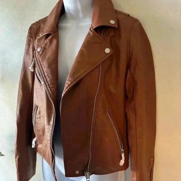 Womens Blank NYC Brown Faux Leather Jacket - Picture 3 of 6